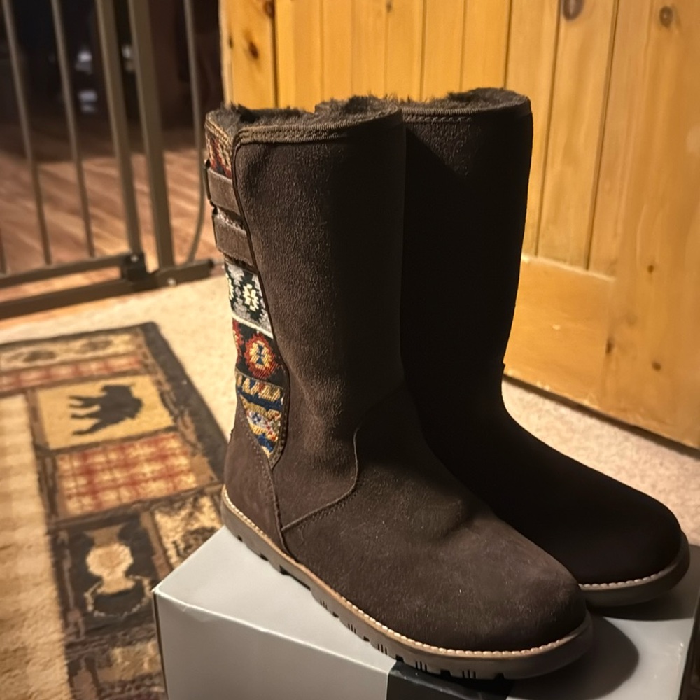 Never worn Lamo suede flux fur lining size 6